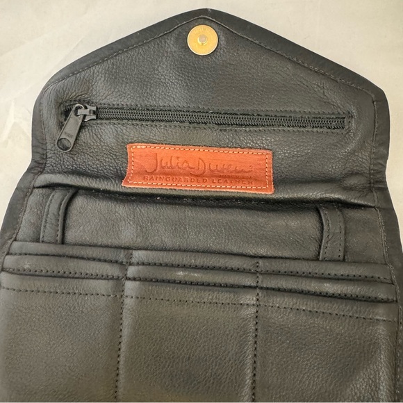 Vintage J. Duseu Leather Bag Purse Black Made In USA - Picture 6 of 9